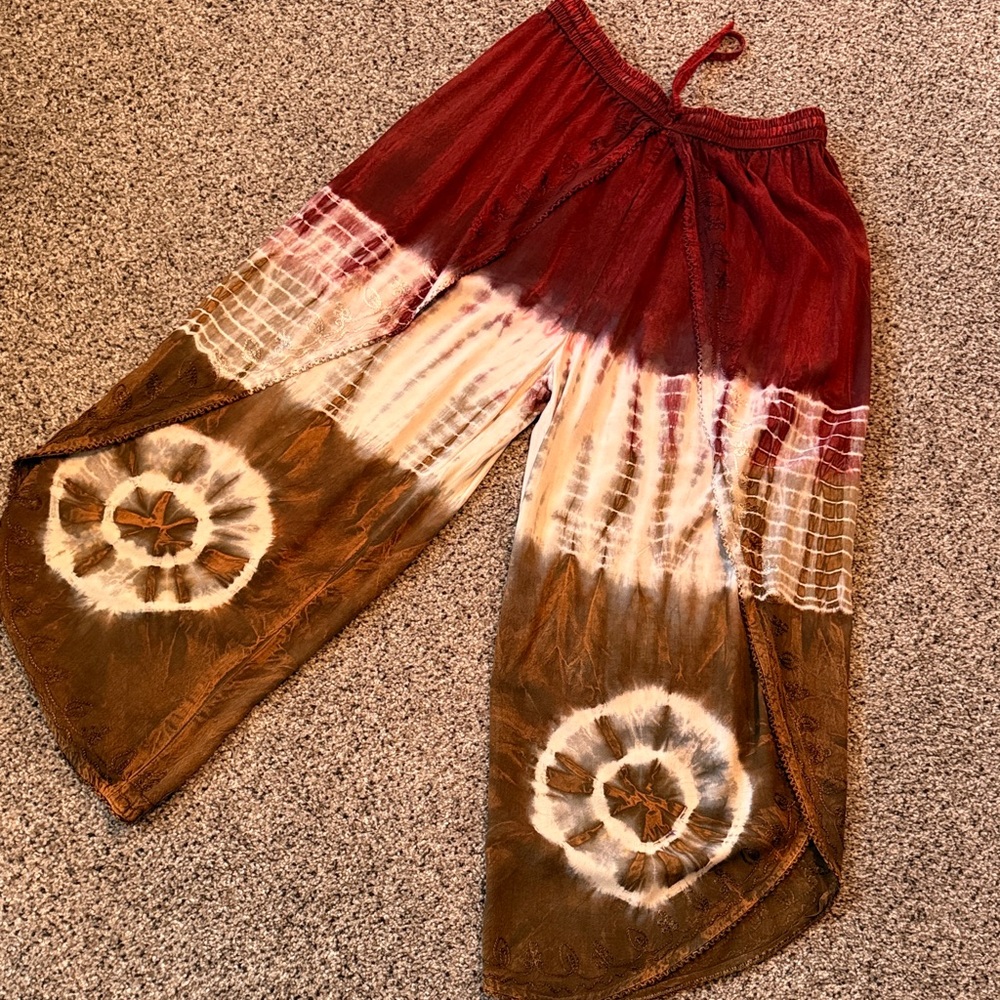Artisan Tie-Dye Wide-Leg Pants
